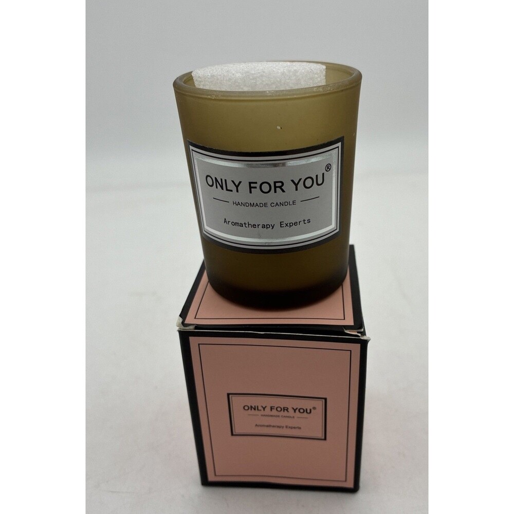 Scented Candle Sox Wax Aromatherapy (Only for you) Frosted Amber Wood .